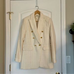 NWT Jason Wu White Oversided Tweed Jacket. Size Small